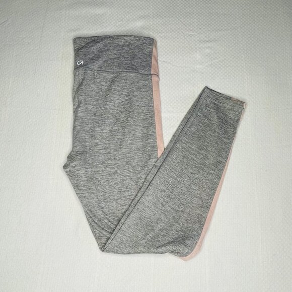 GAPFit Gray and Pink Side Stripe Leggings | Size Medium - Picture 2 of 7